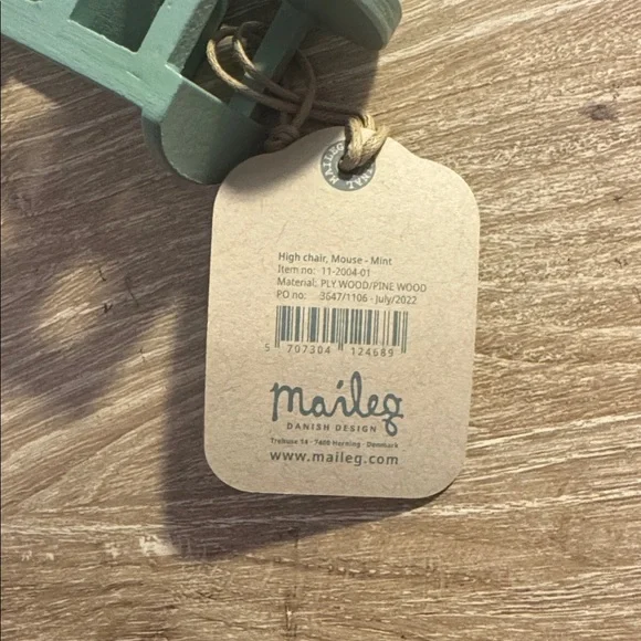 BNIB Maileg Mint Green Wooden High Chair! - Picture 6 of 12